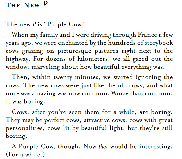Purple Cow by Being Remarkable PDF