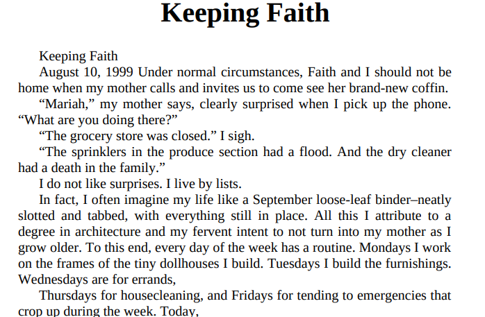 Keeping Faith by Jodi Picoult ePub